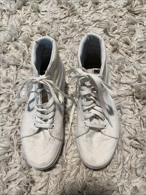 Vans White High-Top Canvas Sneakers